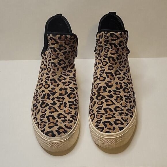 Steve Madden Lowery Leopard Print Casual Slip-on High Top Shoes Size 6.5 - Picture 2 of 8